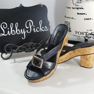 Brighton Arbor leather platform sandals 6.5